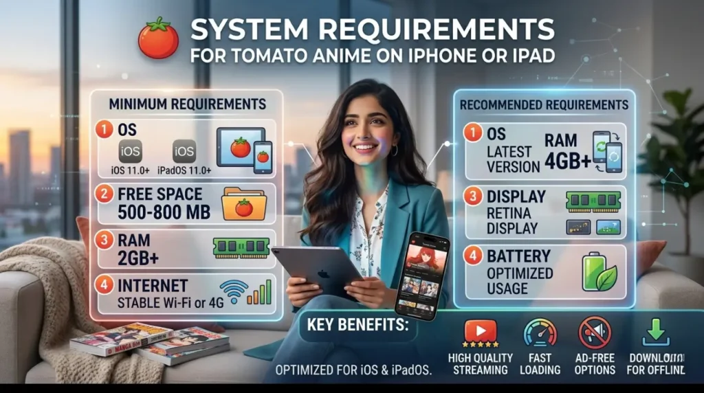 System Requirements for Using Tomato Anime on iPhone or iPad